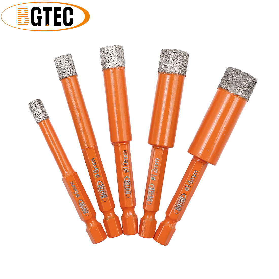 Power Tools Plus - BGTEC Diamond Drill Bits Dia 6/8/10/12/14mm