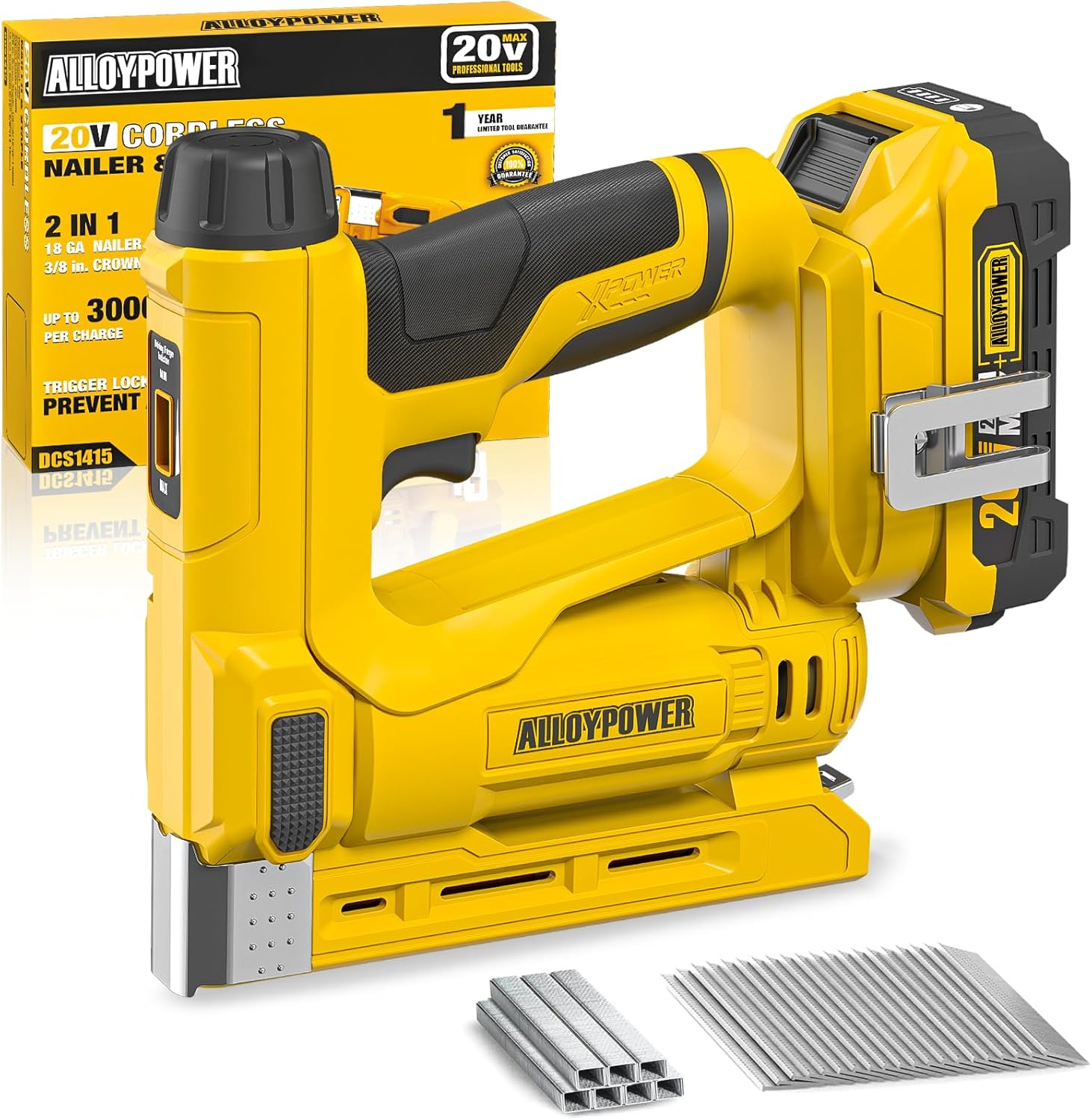 Nail Gun Brad - 18 Gauge 2 in 1 Cordless