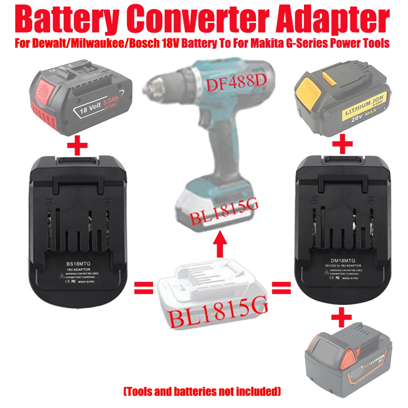 Power Tools Bosch - ALASICKA DM18MTG BS18MTG Battery Adapter for