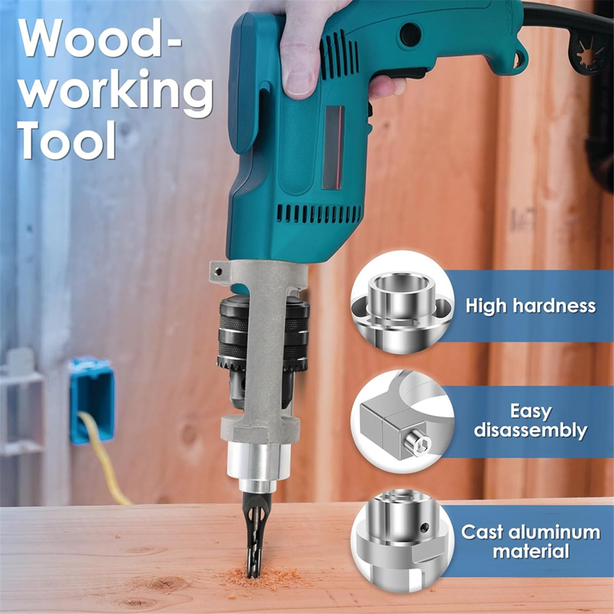 Power Tools Woodworking - ABNJ Square Hole Drill Bit Adapter