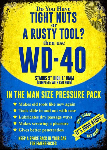Vintage Retro WD40 Spray Garag – Power Tools Aldi recenzja i cena