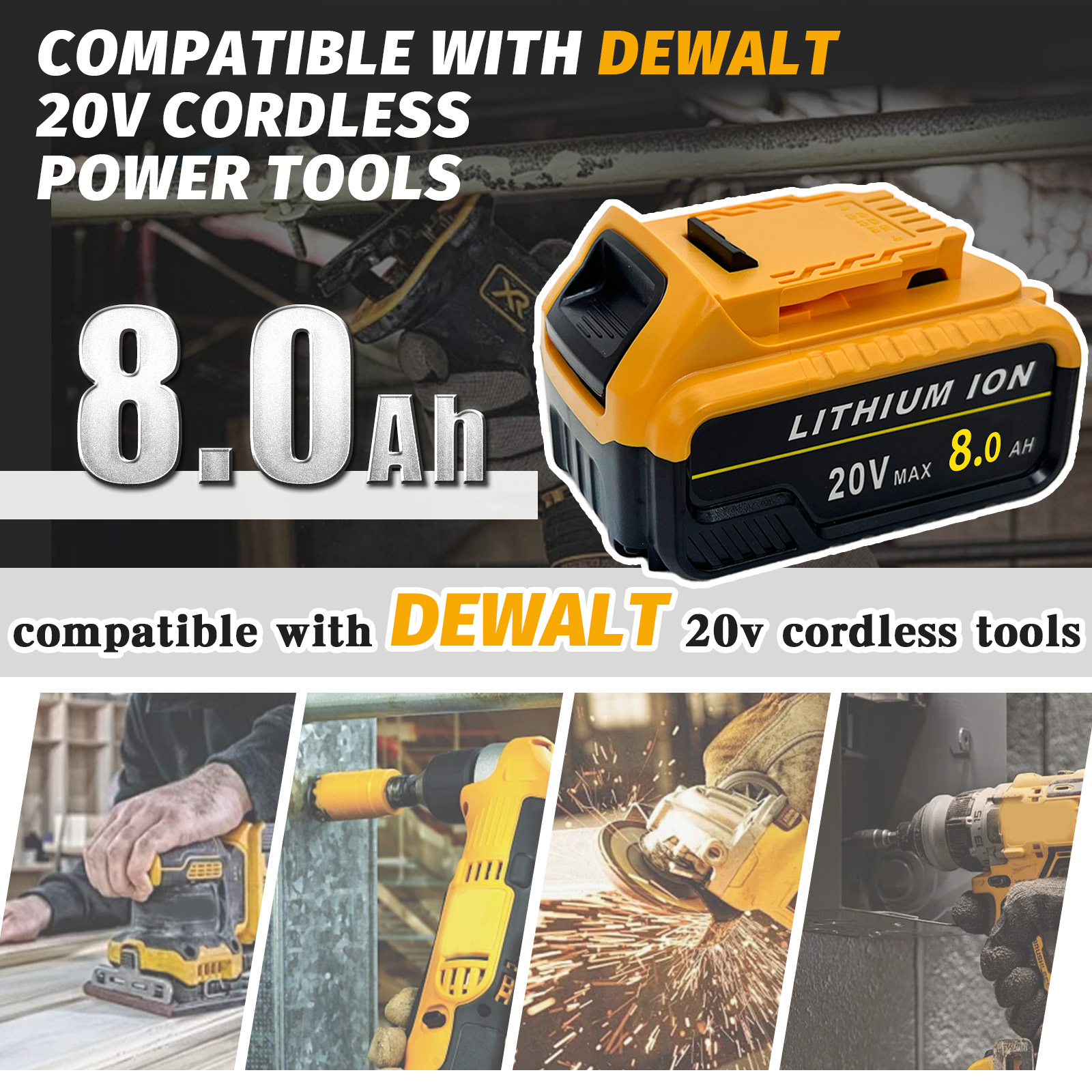 20V 8.0Ah Lithium-ion Replacem – Power Tools Dewalt recenzja i cena